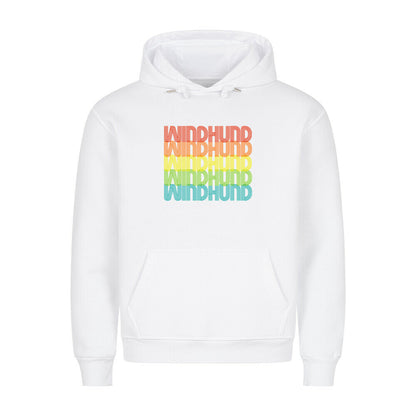Premium Hoodie "Windhund - RETRO" Weiß – hunde-shirt.de