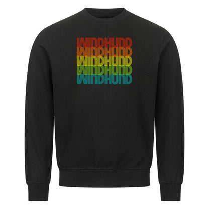 Premium Sweatshirt "Windhund - RETRO" Schwarz – hunde-shirt.de