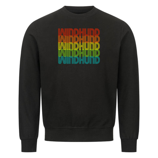 Premium Sweatshirt "Windhund - RETRO" Schwarz – hunde-shirt.de