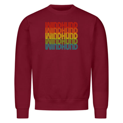 Premium Sweatshirt "Windhund - RETRO" Burgunder – hunde-shirt.de