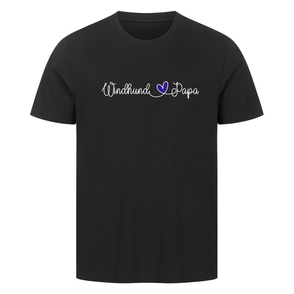 Premium T-Shirt "Windhund - Papa" Schwarz – hunde-shirt.de