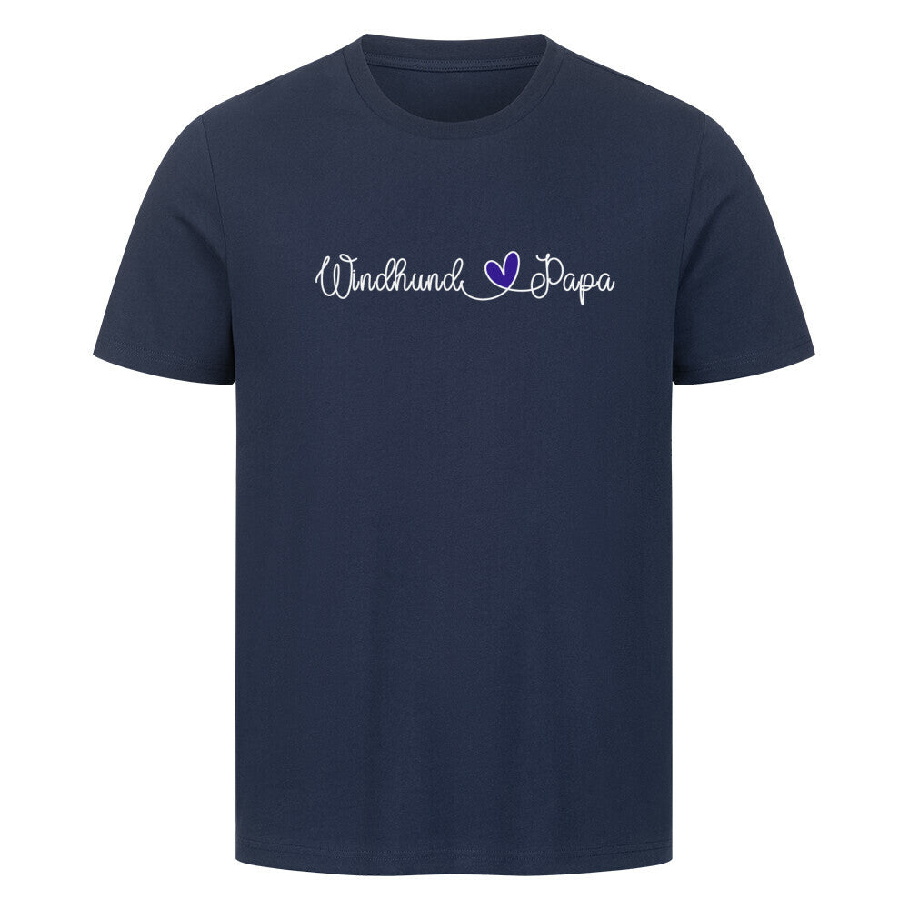 Premium T-Shirt "Windhund - Papa" French Navy – hunde-shirt.de