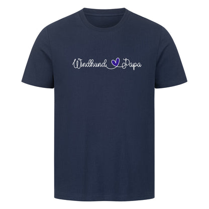 Premium T-Shirt "Windhund - Papa" French Navy – hunde-shirt.de