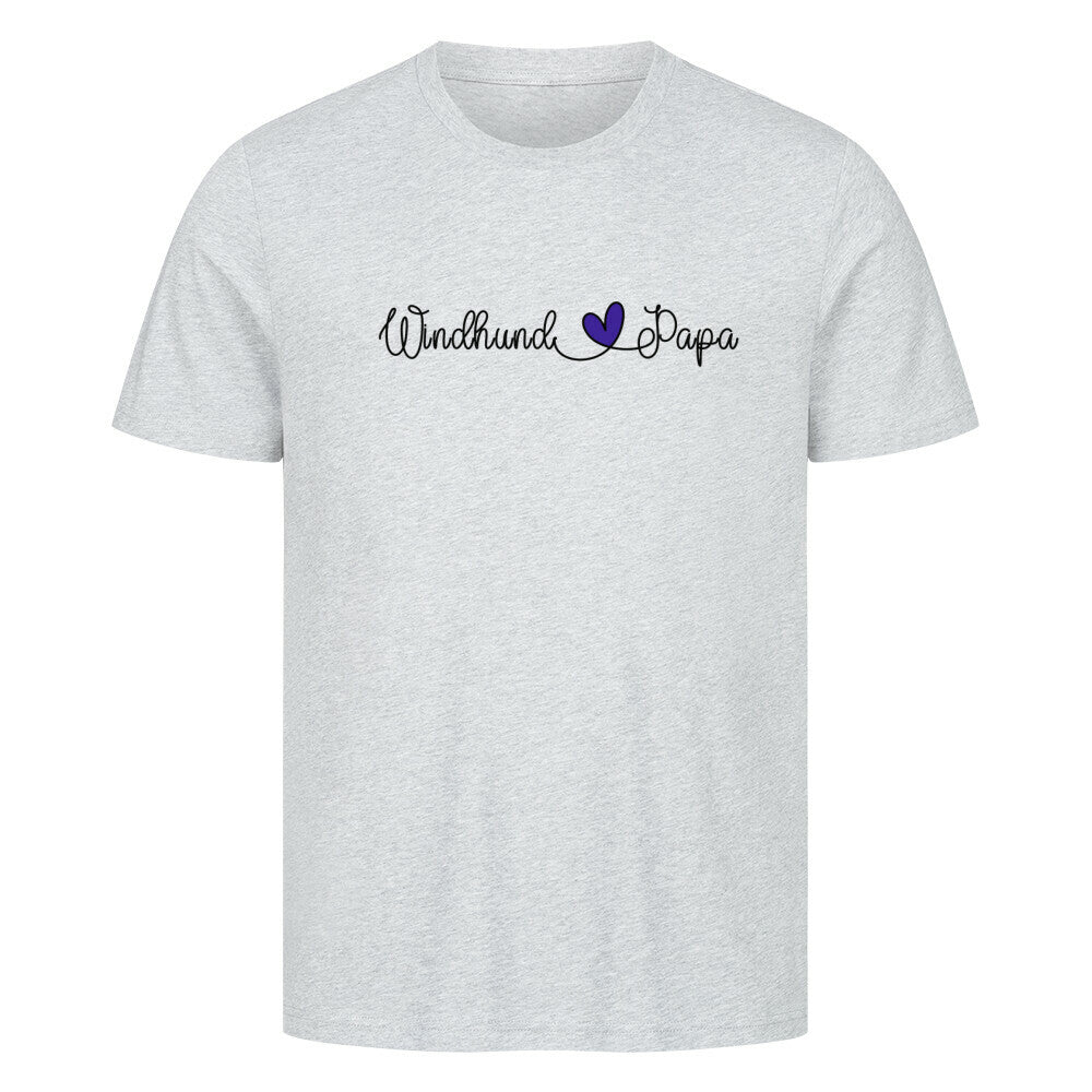 Premium T-Shirt "Windhund - Papa" Heather Grey – hunde-shirt.de