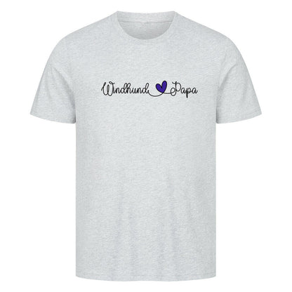 Premium T-Shirt "Windhund - Papa" Heather Grey – hunde-shirt.de