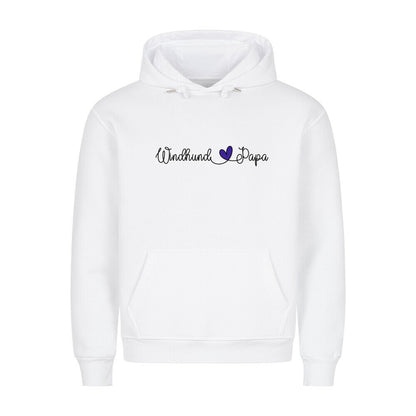 Premium Hoodie "Windhund - Papa" Weiß – hunde-shirt.de