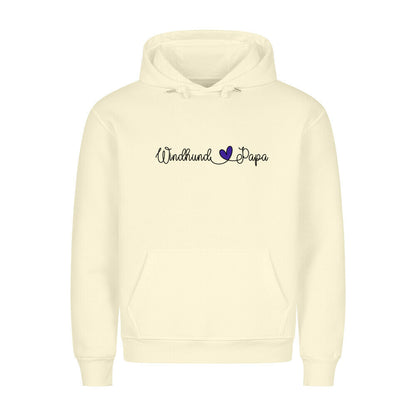 Premium Hoodie "Windhund - Papa" Beige – hunde-shirt.de