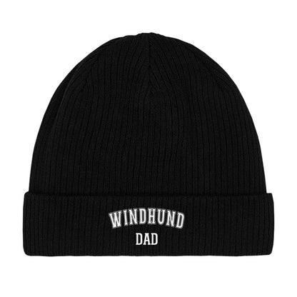 Beanie "Windhund - DAD" Schwarz – hunde-shirt.de