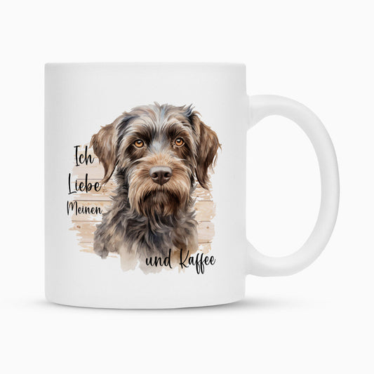 Tasse "Griffon Korthals - Ich liebe meinen... II" Weiß – hunde-shirt.de