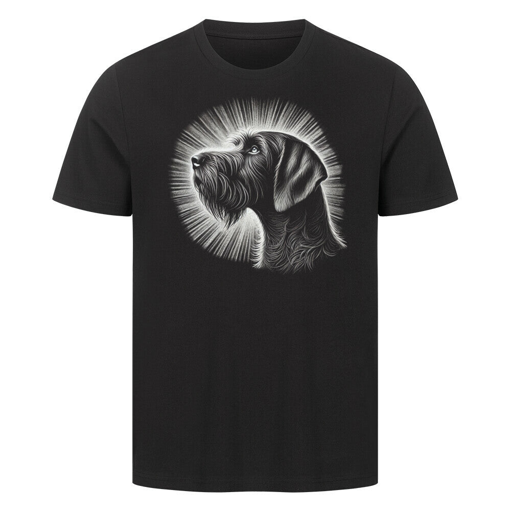 Premium T-Shirt "Griffon Korthals - Shine" Schwarz – hunde-shirt.de