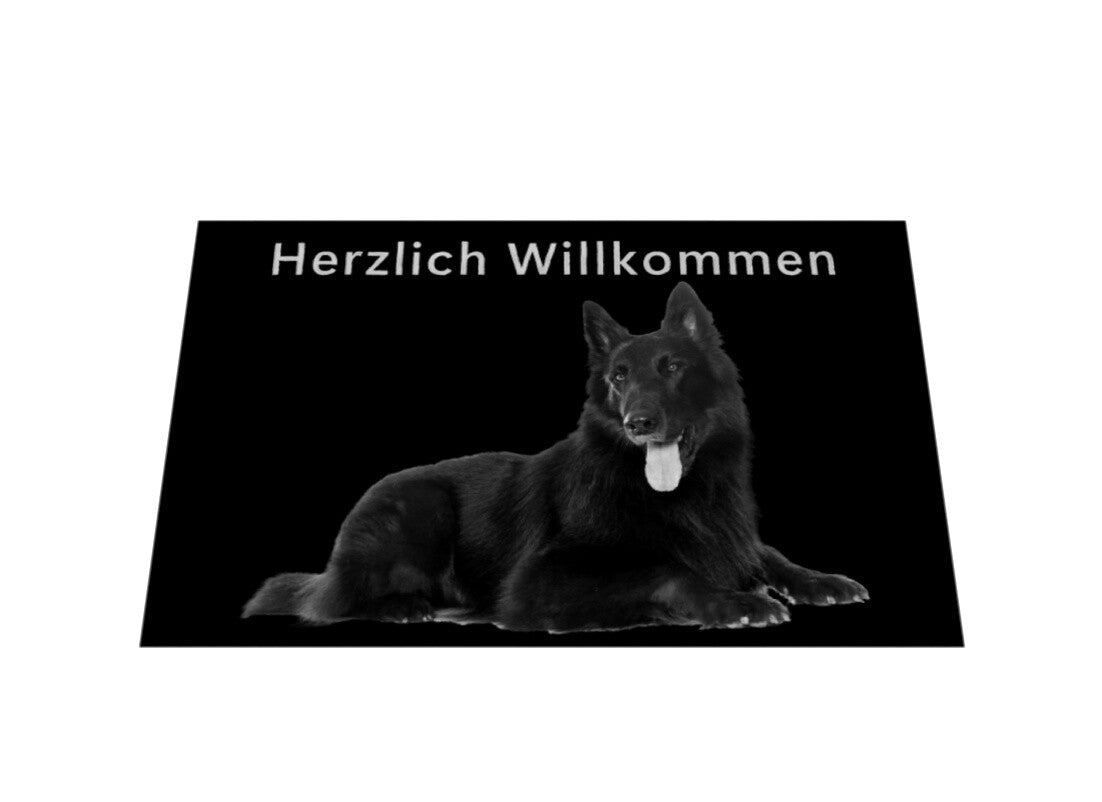 Fußmatte "Groenendael - Herzlich Willkommen II" – hunde-shirt.de