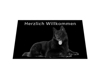 Fußmatte "Groenendael - Herzlich Willkommen II" – hunde-shirt.de