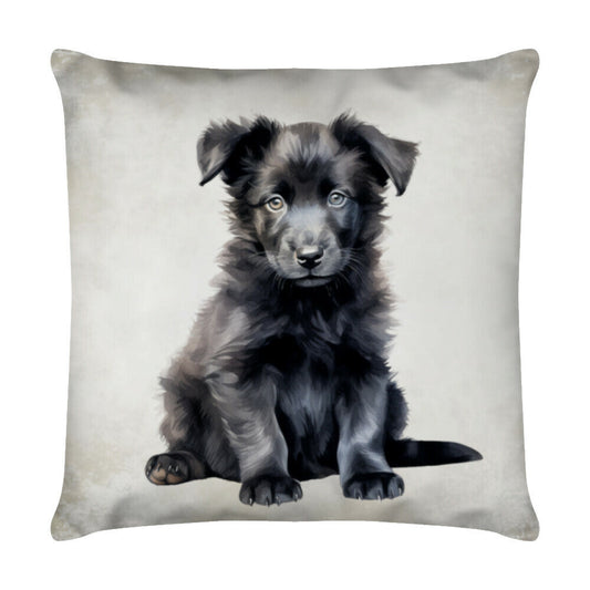 Kissen "Groenendael - Puppy" Weiß – hunde-shirt.de