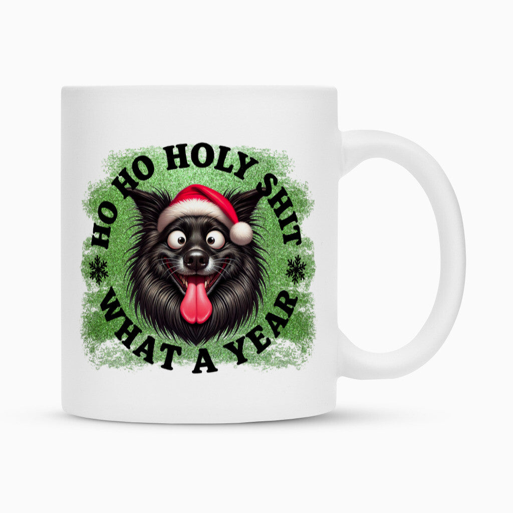 Tasse "Groenendael - HO HO..." Weiß – hunde-shirt.de