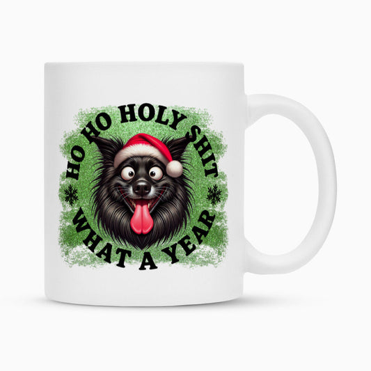Tasse "Groenendael - HO HO..." Weiß – hunde-shirt.de
