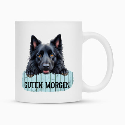 Tasse "Groenendael - Guten Morgen" Weiß – hunde-shirt.de