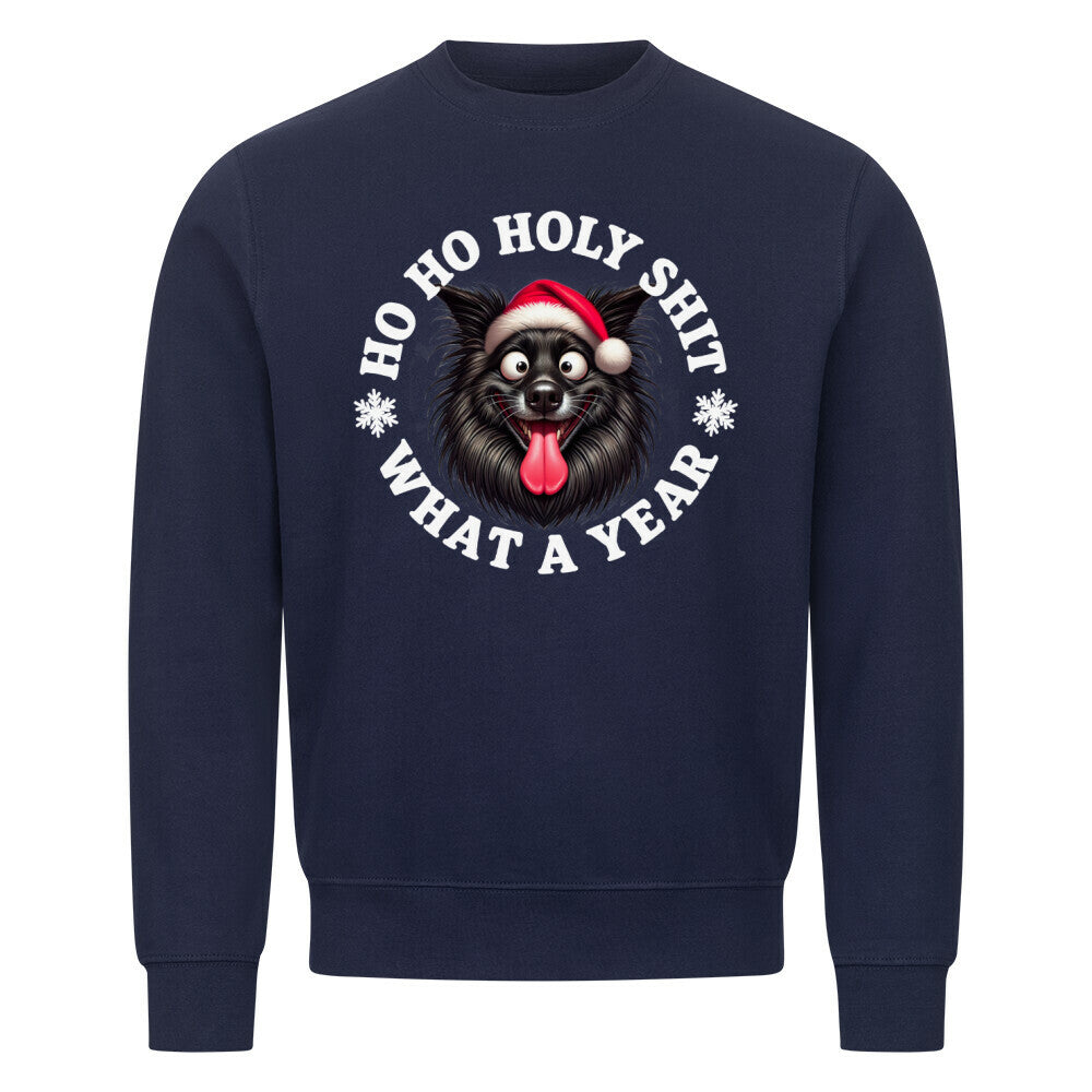 Premium Sweatshirt "Groenendael - HO HO..." Navy Blue – hunde-shirt.de
