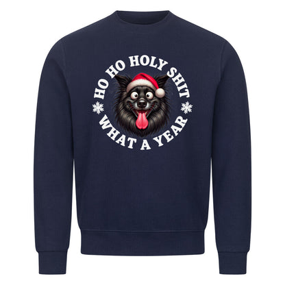 Premium Sweatshirt "Groenendael - HO HO..." Navy Blue – hunde-shirt.de