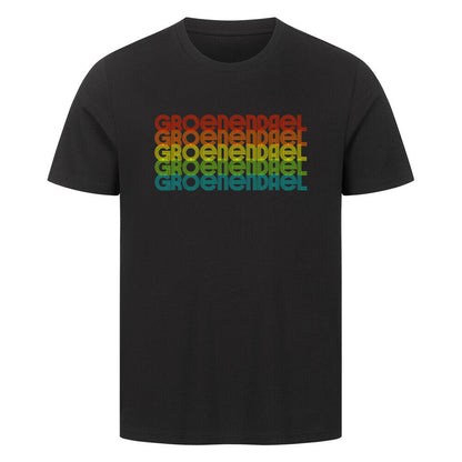 Premium T-Shirt "Groenendael - RETRO" Schwarz – hunde-shirt.de
