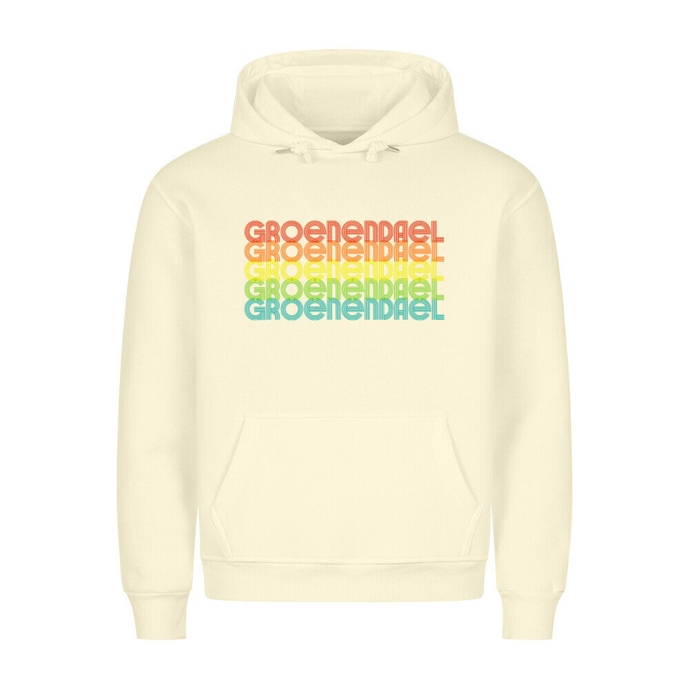 Premium Hoodie "Groenendael - RETRO" Beige – hunde-shirt.de