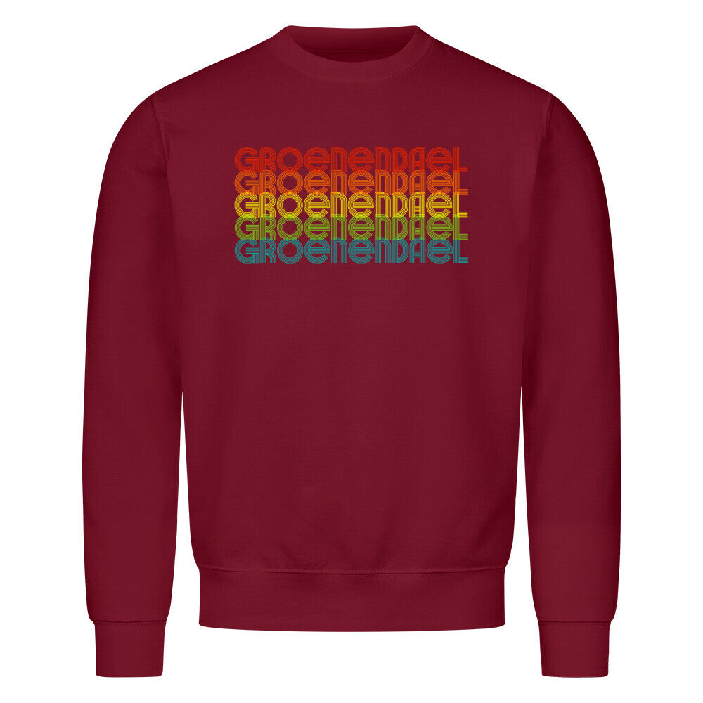 Premium Sweatshirt "Groenendael - RETRO" Burgunder – hunde-shirt.de
