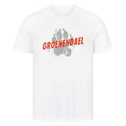 Premium T-Shirt "Groenendael - PAW" Weiß – hunde-shirt.de