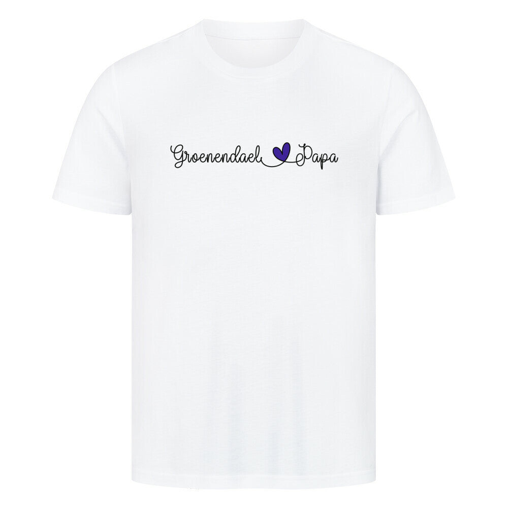 Premium T-Shirt "Groenendael - Papa" Weiß – hunde-shirt.de