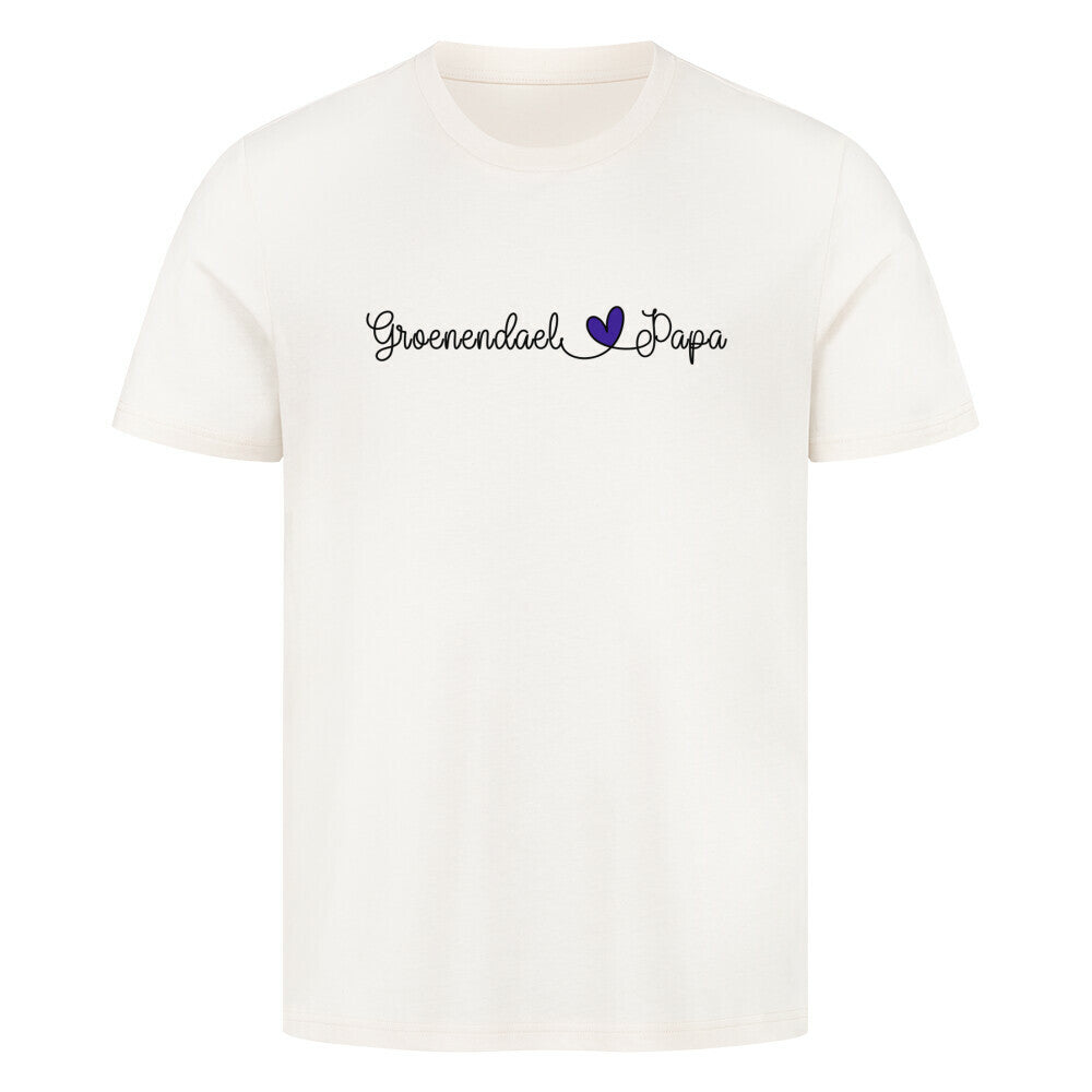 Premium T-Shirt "Groenendael - Papa" Natural Raw – hunde-shirt.de