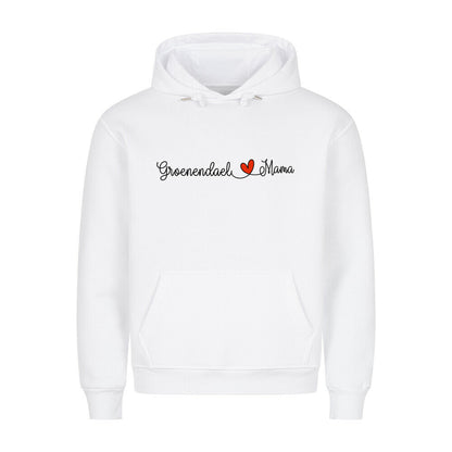Premium Hoodie "Groenendael - Mama" Weiß – hunde-shirt.de