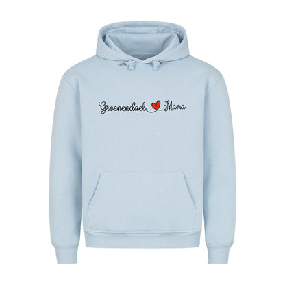 Premium Hoodie "Groenendael - Mama" Babyblau – hunde-shirt.de