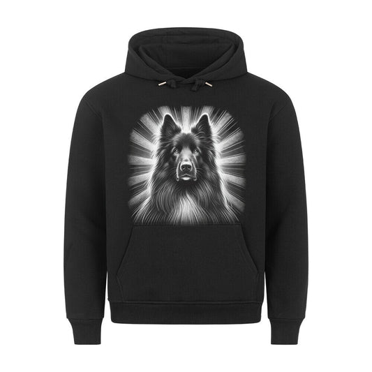 Premium Hoodie "Groenendael - Shine" Schwarz – hunde-shirt.de