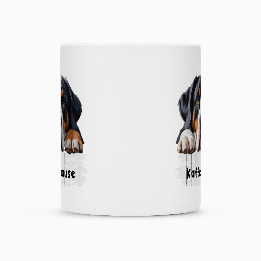 Tasse "Großer Schweizer Sennenhund - Kaffeepause" – hunde-shirt.de