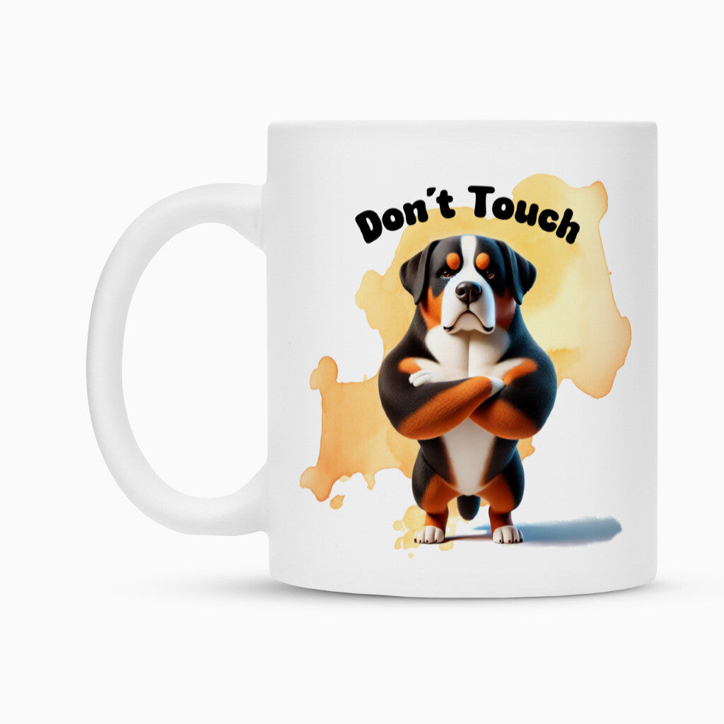 Tasse "Großer Schweizer Sennenhund - Don´t touch" – hunde-shirt.de