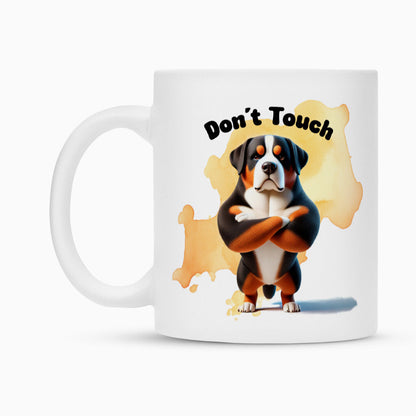 Tasse "Großer Schweizer Sennenhund - Don´t touch" – hunde-shirt.de