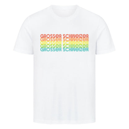 Premium T-Shirt "Großer Schweizer - RETRO" Weiß – hunde-shirt.de