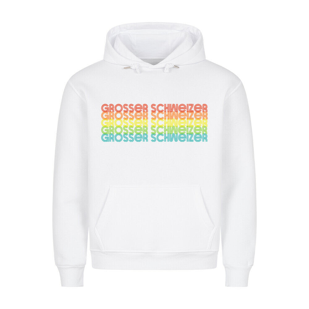 Premium Hoodie "Großer Schweizer - RETRO" Weiß – hunde-shirt.de