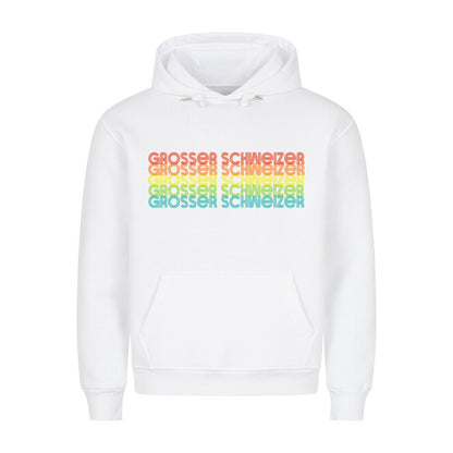 Premium Hoodie "Großer Schweizer - RETRO" Weiß – hunde-shirt.de