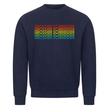 Premium Sweatshirt "Großer Schweizer - RETRO" Navy Blue – hunde-shirt.de