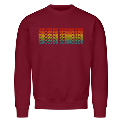 Premium Sweatshirt "Großer Schweizer - RETRO" Burgunder – hunde-shirt.de