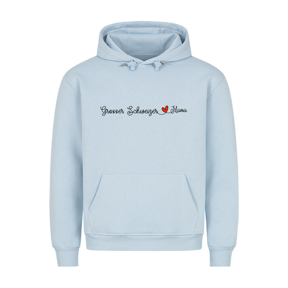 Premium Hoodie "Großer Schweizer - Mama" Babyblau – hunde-shirt.de