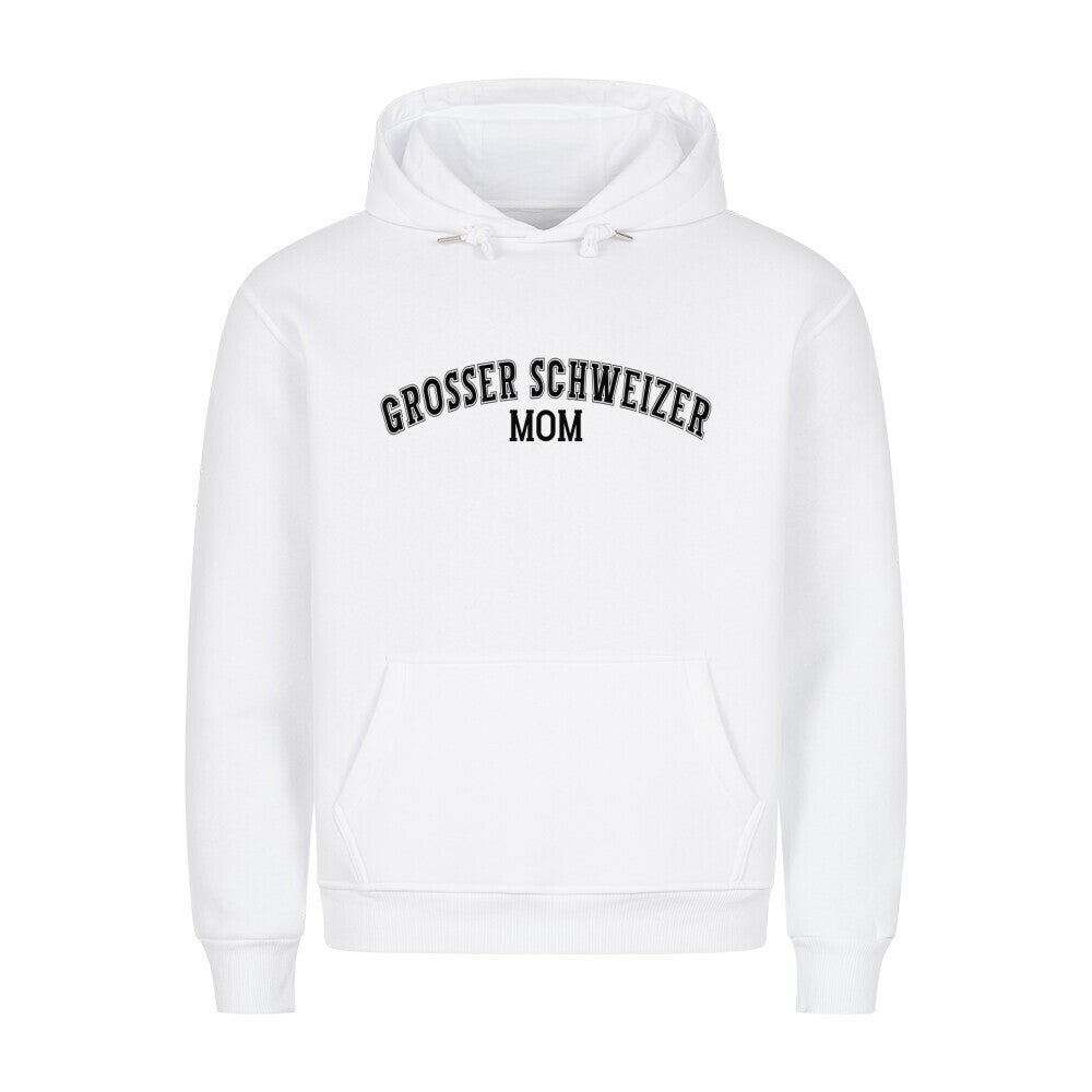 Premium Hoodie Großer Schweizer - MOM" Weiß – hunde-shirt.de