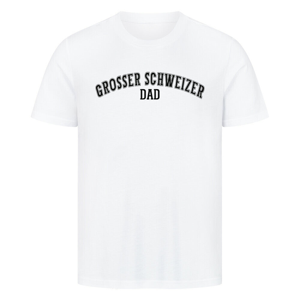 Premium T-Shirt "Großer Schweizer - DAD" Weiß – hunde-shirt.de