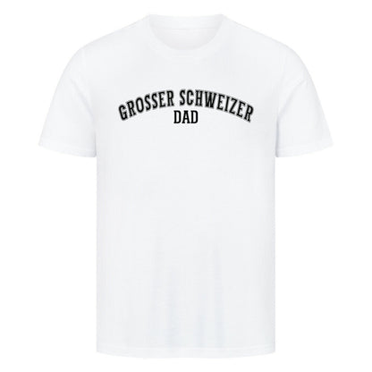 Premium T-Shirt "Großer Schweizer - DAD" Weiß – hunde-shirt.de