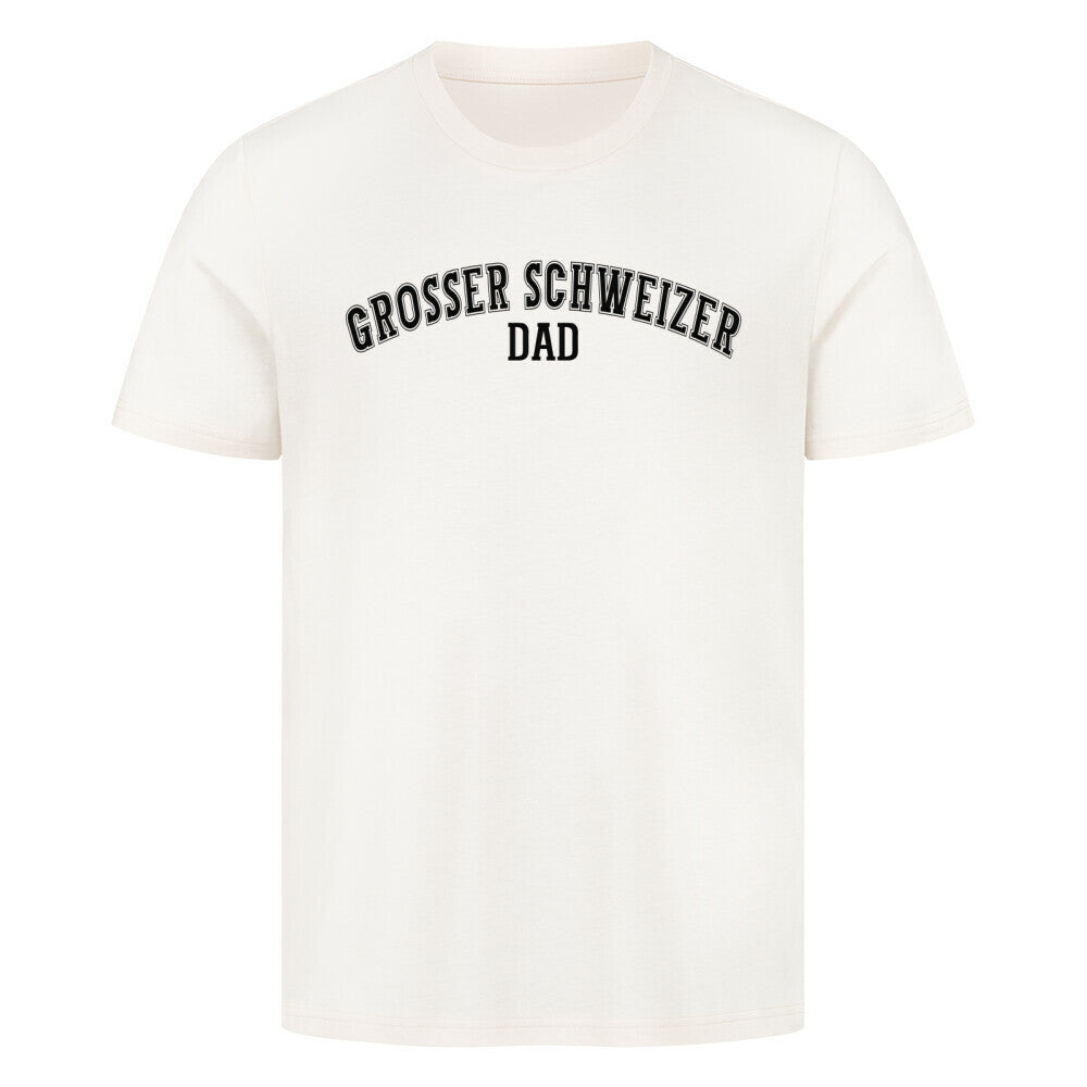 Premium T-Shirt "Großer Schweizer - DAD" Natural Raw – hunde-shirt.de