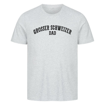Premium T-Shirt "Großer Schweizer - DAD" Heather Grey – hunde-shirt.de