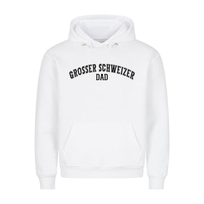 Premium Hoodie "Großer Schweizer - DAD" Weiß – hunde-shirt.de