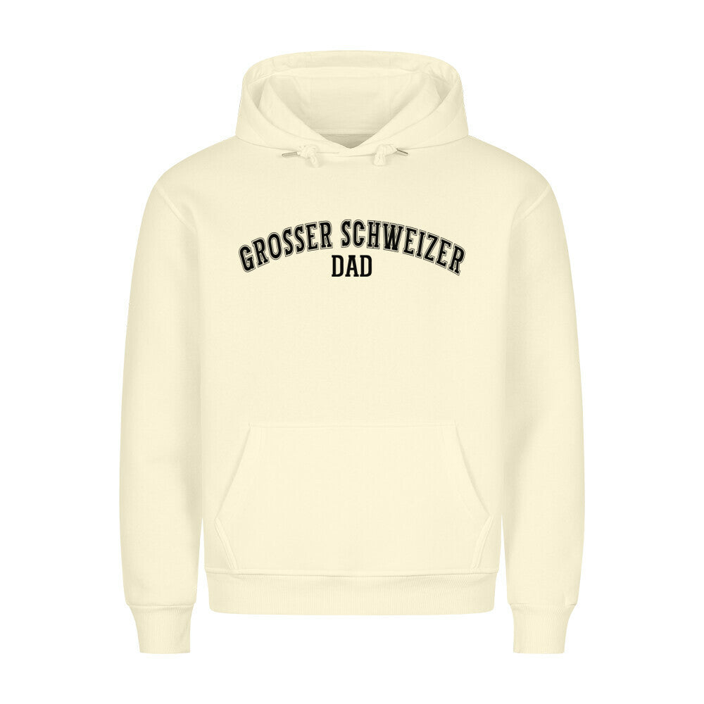 Premium Hoodie "Großer Schweizer - DAD" Beige – hunde-shirt.de