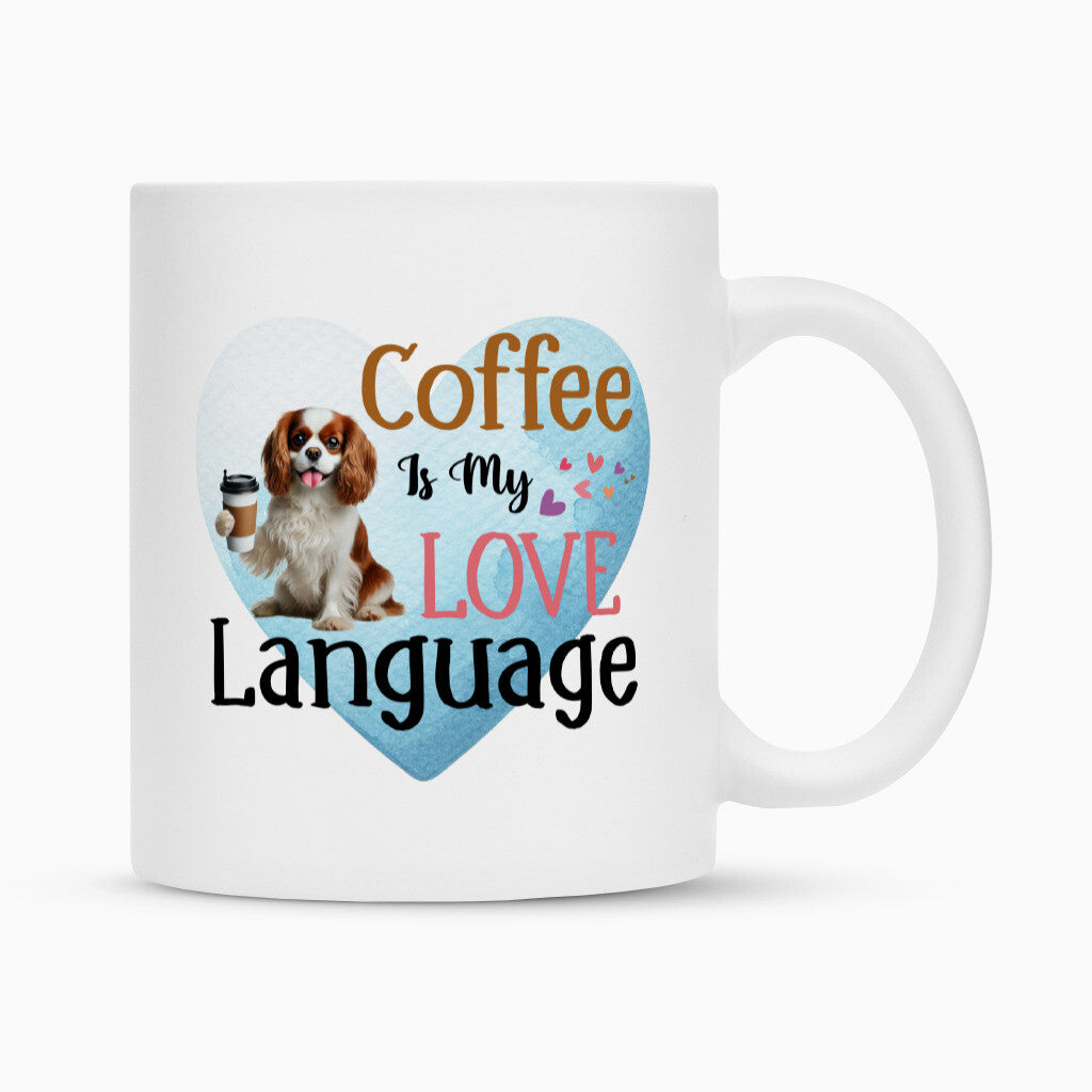 Tasse "Cavalier King Charles Spaniel - Love Language" Weiß – hunde-shirt.de