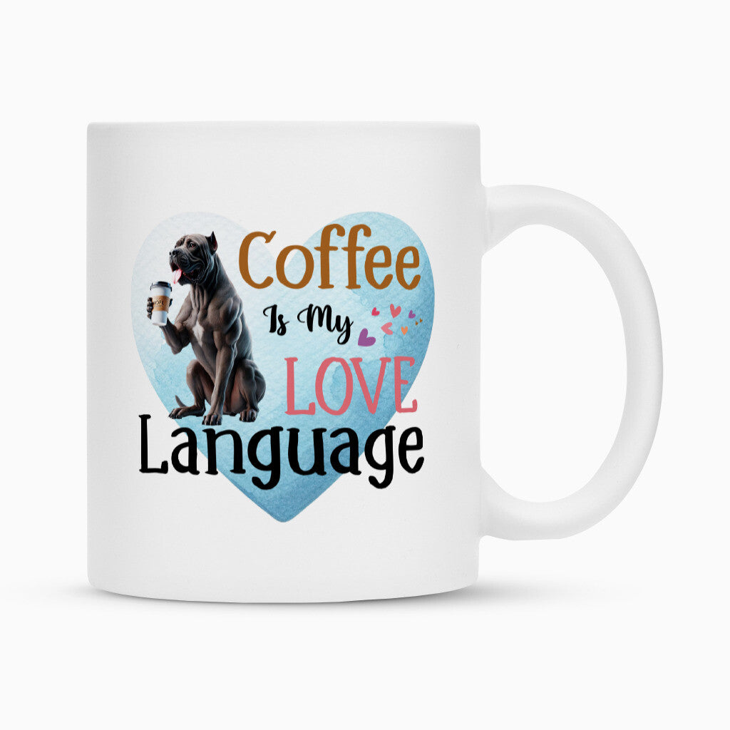 Tasse "Cane Corso - Love Language" Weiß – hunde-shirt.de