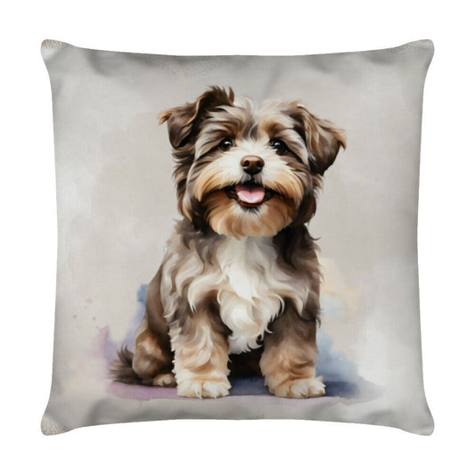 Kissen "Havaneser - Sitz" Weiß – hunde-shirt.de